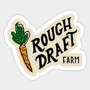 Rough Draft Farm Logo - Black Sticker